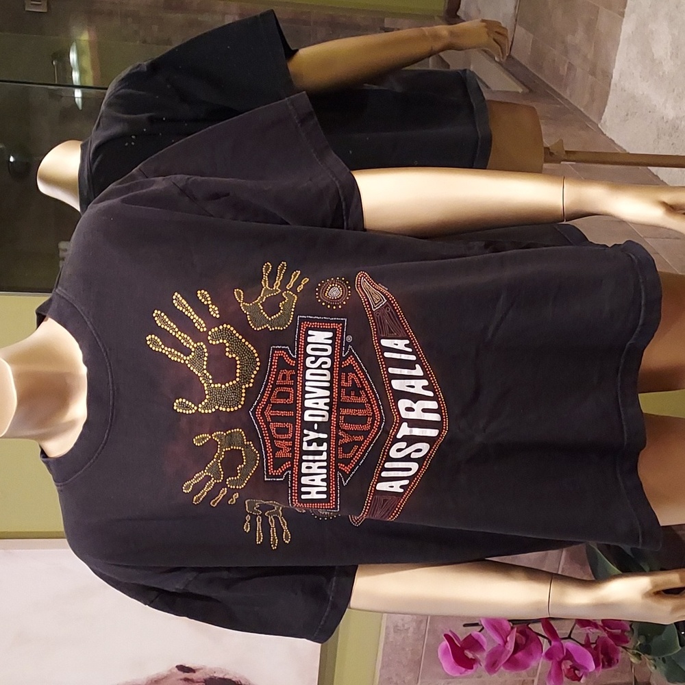 Harley Davidson Australia Black T-Shirt.  Size XL.